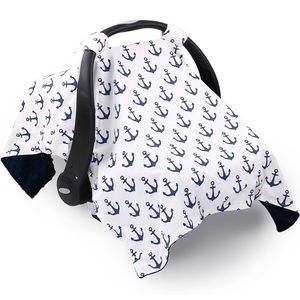 The Peanut Shell Anchor Car Seat Canopy Cover Set